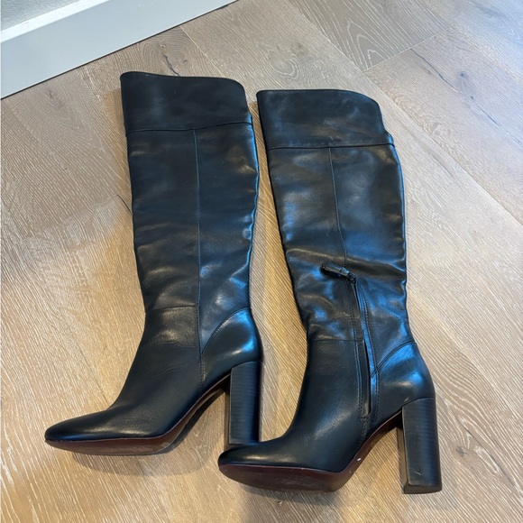 EUC Tory Burch Black Over the Knee Boots 7.5 LIKE NEW